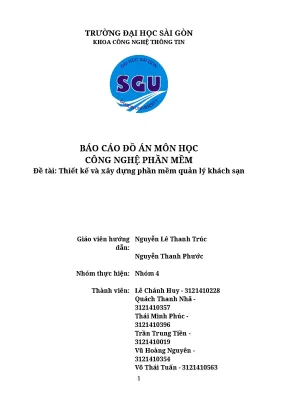 Thiết Kế Phần Mềm Quản Lý Khách Sạn Hiện Đại