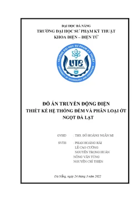 Thiết Kế Hệ Thống Đếm và Phân Loại Ớt Ngọt Đà Lạt