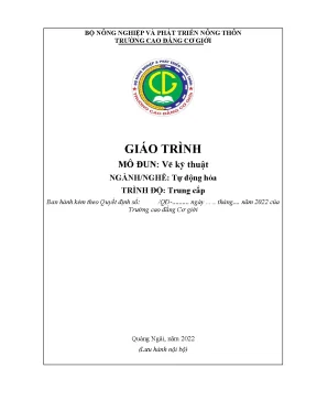 Giáo Trình Vẽ Kỹ Thuật Ngành Tự Động Hóa
