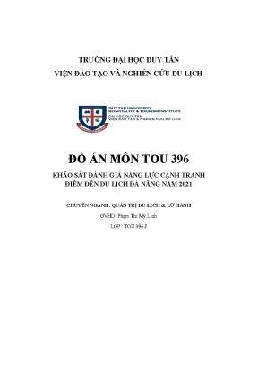 Đánh giá năng lực cạnh tranh du lịch Đà Nẵng 2021