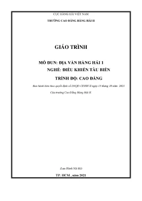 Giáo Trình Địa Văn Hàng Hải 1: Kiến Thức Cơ Bản Về Tọa 