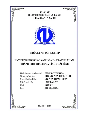 Xây Dựng Đời Sống Văn Hóa Tại Xã Phú Xuân, Thái Bình