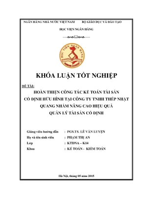 Nâng Cao Hiệu Quản Lý Tài Sản Cố Định Tại Công Ty TNHH