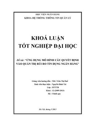 Ứng Dụng Mô Hình Cây Quyết Định Trong Quản Trị Rủi Ro