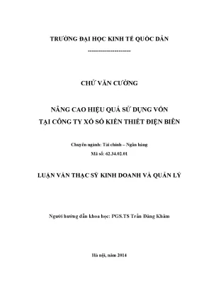 Tối Ưu Hóa Hiệu Quả Sử Dụng Vốn Tại Công Ty Xổ Số Kiến
