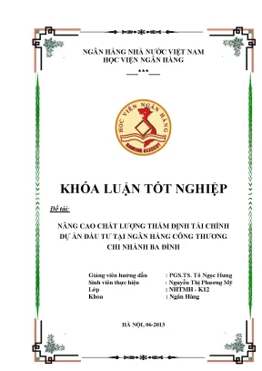 Nâng Cao Chất Lượng Thẩm Định Tài Chính Dự Án Đầu Tư Tại