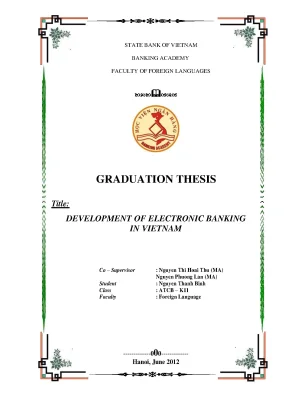 Phát Triển Ngân Hàng Điện Tử Tại Việt Nam: Cơ Hội và 