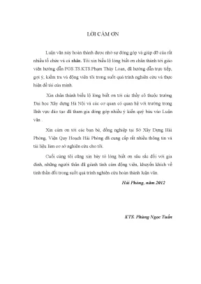 Cảm Ơn và Đóng Góp Trong Luận Văn Thiết Kế Đô Thị Ven 