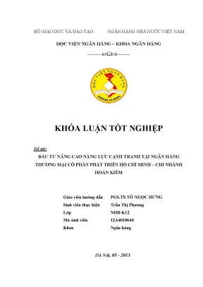 Nâng Cao Năng Lực Cạnh Tranh Ngân Hàng Thương Mại Cổ