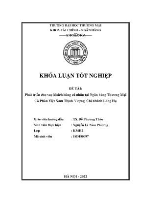 Khóa luận: Phát triển cho vay cá nhân tại VPBank 2022
