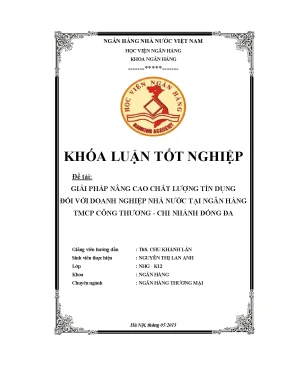 Giải Pháp Nâng Cao Chất Lượng Tín Dụng Doanh Nghiệp Nhà 
