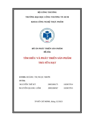 Phát Triển Sản Phẩm Trà Sữa Hạt: Nghiên Cứu và Ứng Dụng