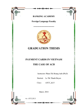 Thesis on Payment Cards in Vietnam: A Case Study of ACB