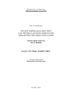 Tổ Chức Không Gian Kiến Trúc Tiết Kiệm Năng Lượng Tại