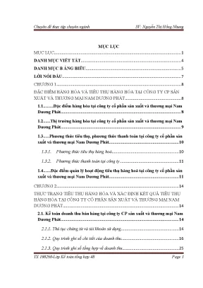 Kế Toán Tiêu Thụ Hàng Hóa Tại Công Ty Cổ Phần Sản Xuất