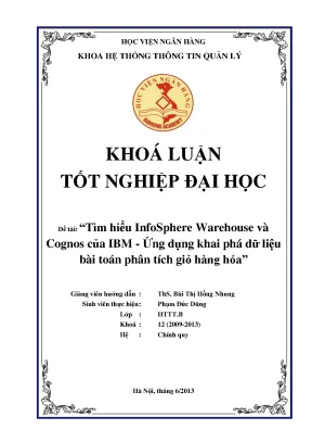 Khóa Luận Tốt Nghiệp: Ứng Dụng Khai Phá Dữ Liệu Với