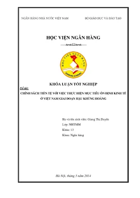 Chính Sách Tiền Tệ và Mục Tiêu Ổn Định Kinh Tế Việt Nam