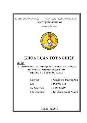 Giải Pháp Tăng Cường Hiệu Quả Sử Dụng Vốn Lưu Động Tại