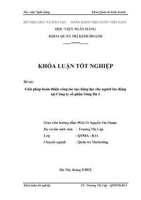 Giải Pháp Tạo Động Lực Cho Người Lao Động Tại Công Ty Cổ