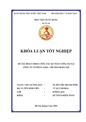 Hoàn thiện công tác kế toán công nợ tại Công ty Cổ phần