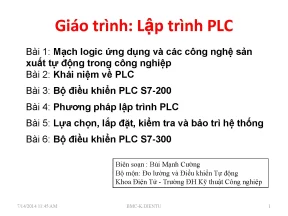 Giáo Trình Lập Trình PLC: Mạch Logic và Công Nghệ Tự