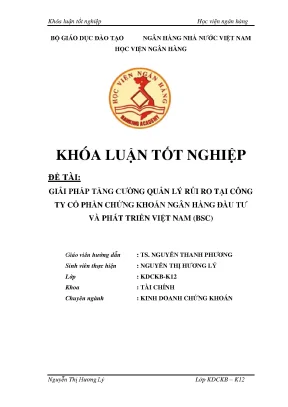 Giải Pháp Tăng Cường Quản Lý Rủi Ro Tại Công Ty Cổ Phần