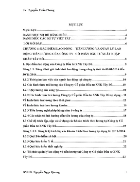 Phân Tích Tiền Lương và Quản Lý Lao Động Tại Công Ty Cổ