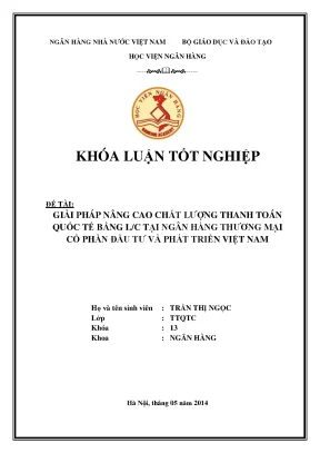 Giải Pháp Nâng Cao Chất Lượng Thanh Toán Quốc Tế Bằng