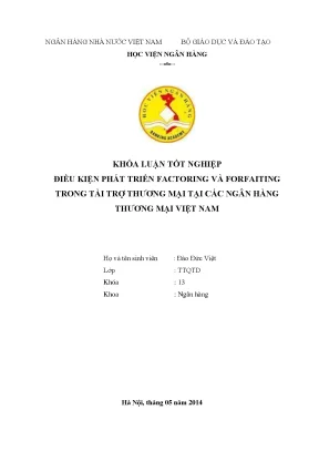 Phát Triển Factoring và Forfaiting trong Tài Trợ Thương