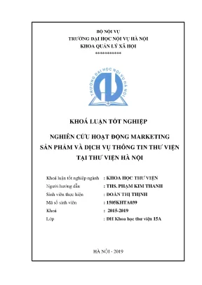 Nghiên Cứu Hoạt Động Marketing Tại Thư Viện Hà Nội