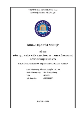Khóa luận đào tạo nhân viên tại công ty Phú Sơn (Mẫu)