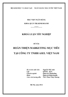 Chiến Lược Marketing Mục Tiêu Tại Công Ty TNHH ASEL Việt Nam