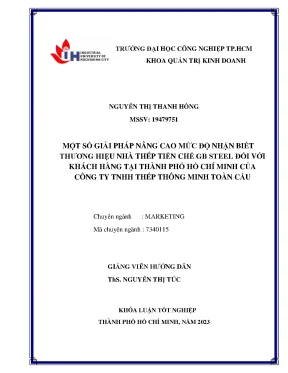Giải Pháp Nâng Cao Nhận Biết Thương Hiệu GB Steel Tại TP.HCM