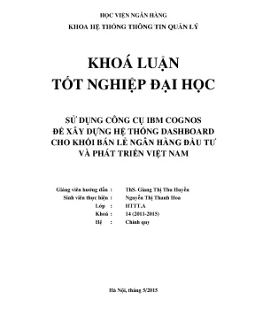 Xây Dựng Hệ Thống Dashboard Bán Lẻ Ngân Hàng Bằng IBM Cognos