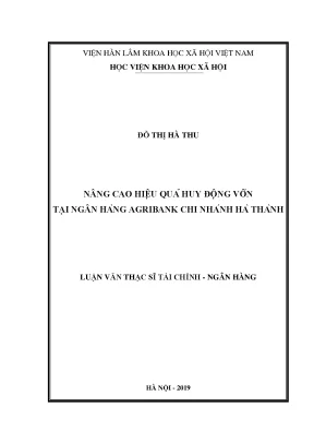 Nâng Cao Hiệu Quả Huy Động Vốn Tại Agribank Chi Nhánh Hà