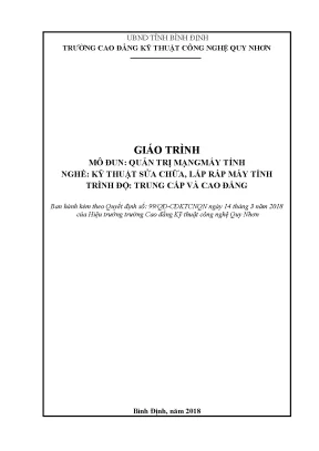 Giáo Trình Quản Trị Mạng Máy Tính: Hướng Dẫn Cài Đặt và 