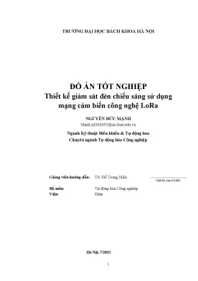 Thiết Kế Hệ Thống Giám Sát Đèn Chiếu Sáng Sử Dụng Công 