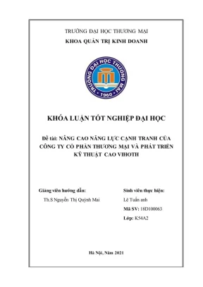 Nâng Cao Năng Lực Cạnh Tranh Của Công Ty Cổ Phần Thương