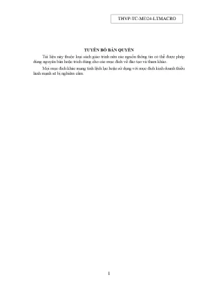 Giáo Trình Lập Trình Macro (VBA) Trên MS Office