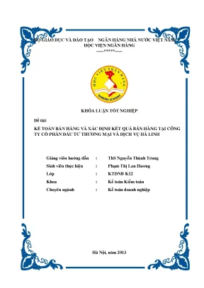 Kế Toán Bán Hàng và Xác Định Kết Quả Bán Hàng Tại Công
