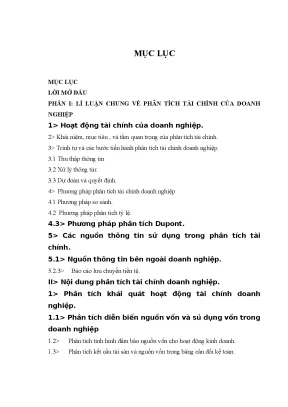 Phân Tích Tài Chính Doanh Nghiệp: Phương Pháp và Giải 