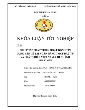 Giải Pháp Phát Triển Tín Dụng Bán Lẻ Tại Ngân Hàng TMCP