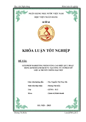Giải pháp Marketing nâng cao hiệu quả kinh doanh dịch vụ