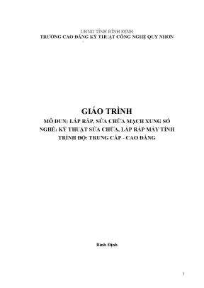 Giáo Trình Lắp Ráp và Sửa Chữa Mạch Xung Số