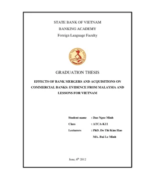 Tác Động Của Sáp Nhập Và Mua Lại Ngân Hàng Đến Các Ngân 