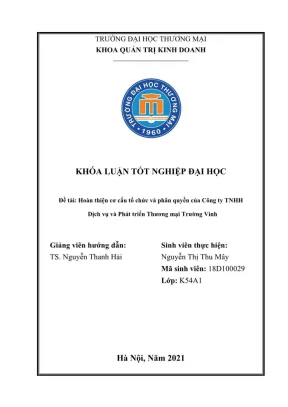 Cải Thiện Cơ Cấu Tổ Chức và Phân Quyền Tại Công Ty TNHH
