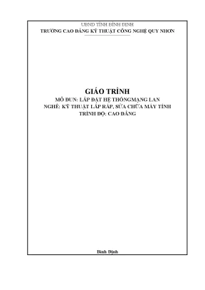 Giáo Trình Lắp Đặt Hệ Thống Mạng LAN Cho Kỹ Thuật Viên