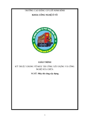Giáo Trình Kỹ Thuật Máy Thi Công Xây Dựng và Công Nghệ 