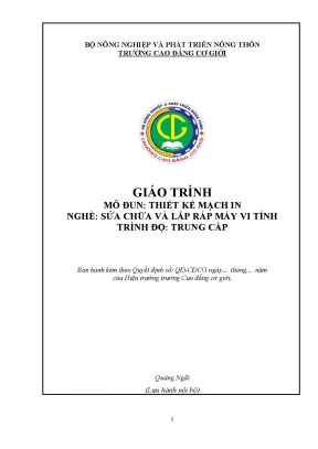 Giáo Trình Thiết Kế Mạch In Cho Nghề Sửa Chữa Máy Tính