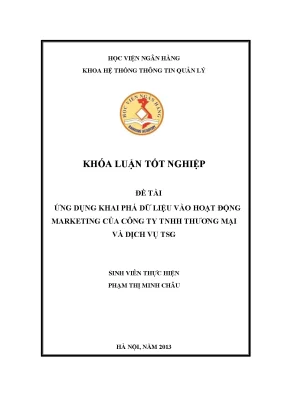 Ứng Dụng Khai Phá Dữ Liệu Trong Marketing Tại Công Ty TSG